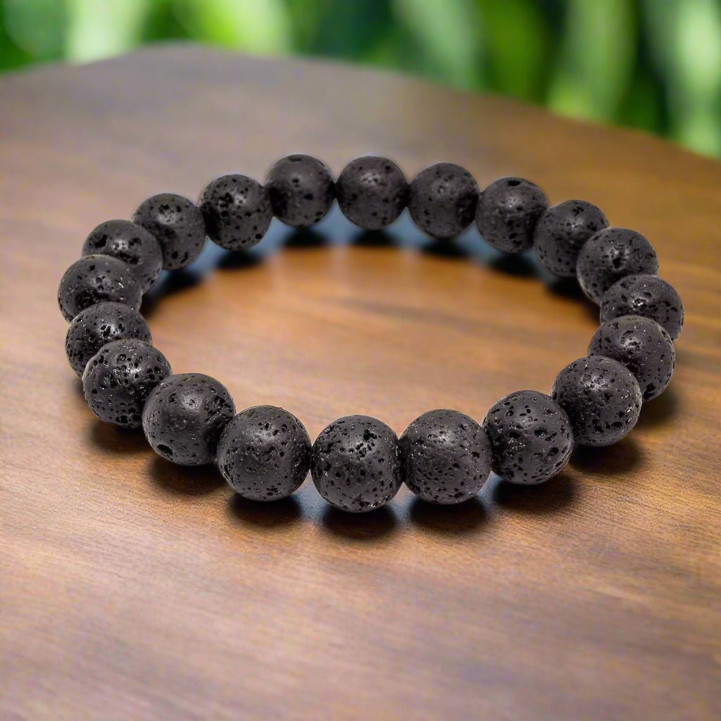 Lava Rocks Beaded Bracelet