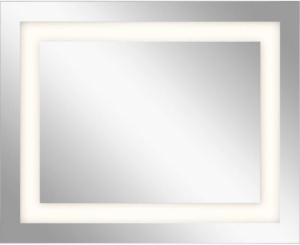 LED Backlit Mirror Chrome 30x24 Inch Vanity Mirror